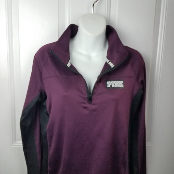 PINK Victoria's Secret Jackets & Blazers - PINK by Victoria's Secret Half Zip Burgundy Tunic